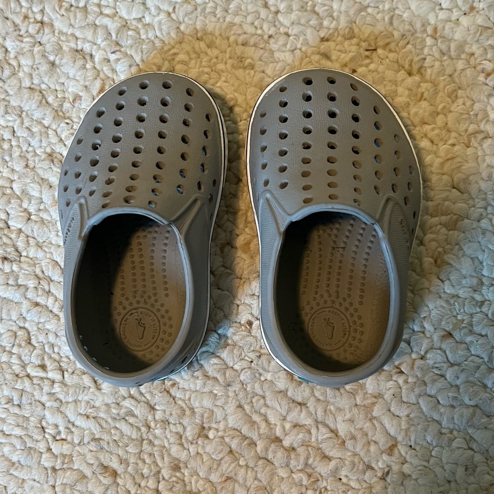 Native Shoes in the Color Grey